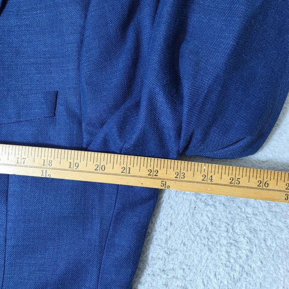 Lauren‎ Ralph Lauren Sport Coat Mens 43R Blue Linen Blend 2 Button Blazer